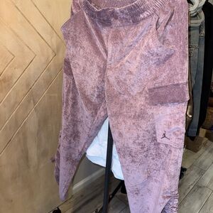 Jordan Pink Velour Jogger Pants